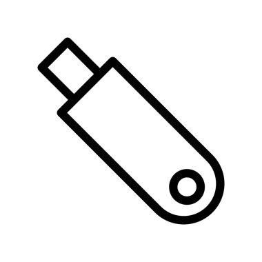 sabit disk ince çizgi vektör simgesi