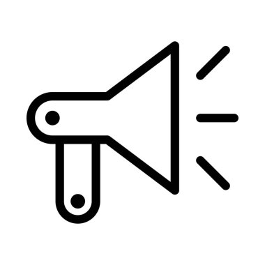 Pazarlama ince çizgi vektör simgesi