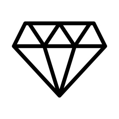 Elmas ince çizgi vektör simgesi