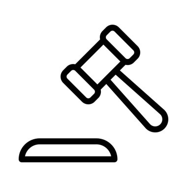 Açık artırma ince çizgi vektör simgesi