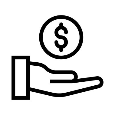 güvenli çizgi vektör simge ödeme