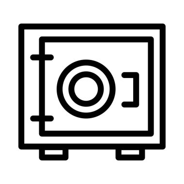 Güvenli ince çizgi vektör simgesi