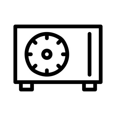 Güvenli ince çizgi vektör simgesi