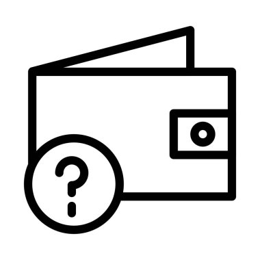 Yardım cüzdan ince hat vektör simge