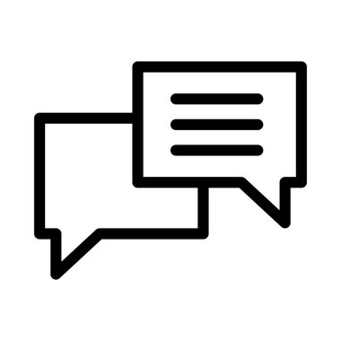 konuşma ince çizgi vektör simgesi