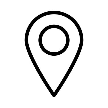 GPS ince çizgi vektör simgesi