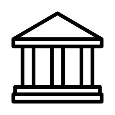 Banka ince çizgi vektör simgesi