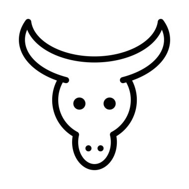 boğa ince hat vektör simge