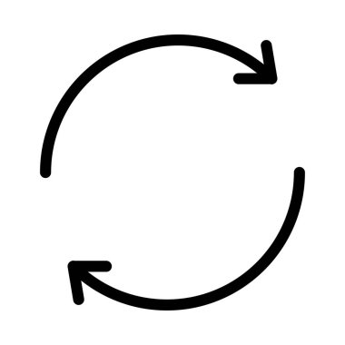 senkronize ince çizgi vektör simgesi