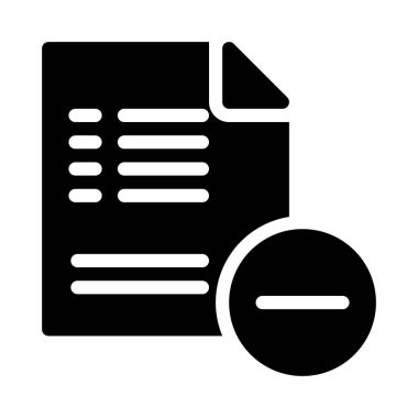 dosya glyph düz vektör simgesini kaldırma