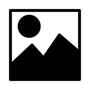 Fotoğraf glif düz vektör simge