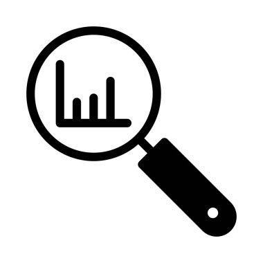durum glif düz vektör simgesi okuyor