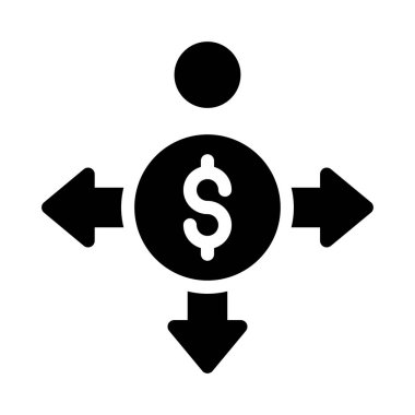 glif düz vektör simgesi paylaşma