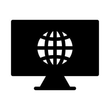 tarayıcı glif düz vektör simge