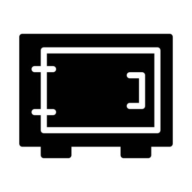 düz dolap glif simge vektör