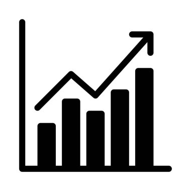düz büyüme glif simge vektör