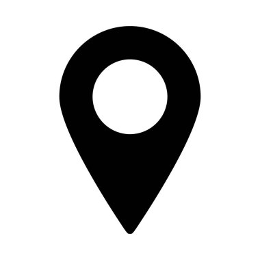 GPS glif düz vektör simgesi