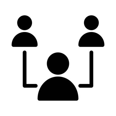 Grup bağlantı glif simge vektör