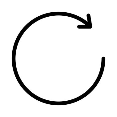 glif düz vektör simgesi Yenile