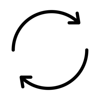 senkronize glif düz vektör simgesi