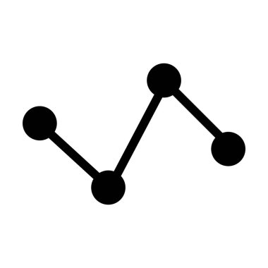 Analitik glif düz vektör simgesi
