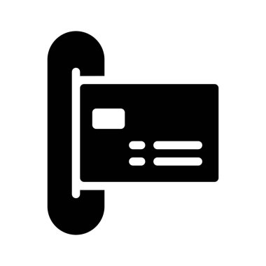 glif düz vektör simge ödeme