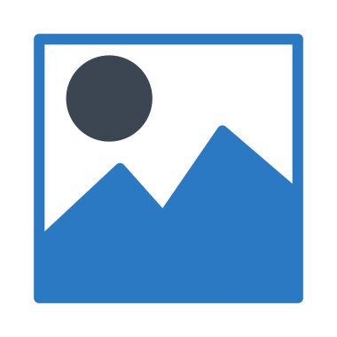 Fotoğraf glif renk vektör simge