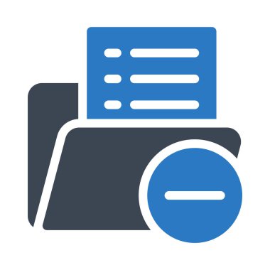 klasör glif renk vektör simgesini kaldırmak