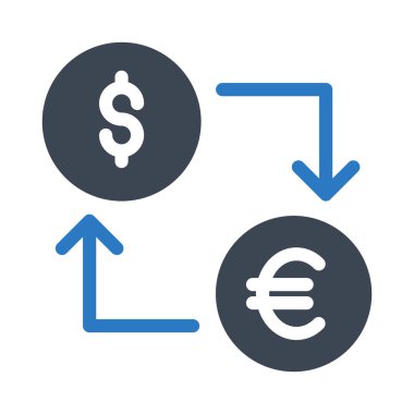 değişim glif renk vektör simgesi