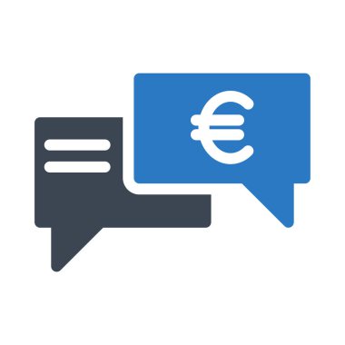 sohbet glif renk vektör simgesi