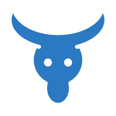 boğa glif renk vektör simgesi