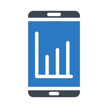 Mobil glif renk vektör simge