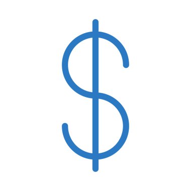 dolar glif renk vektör simgesi