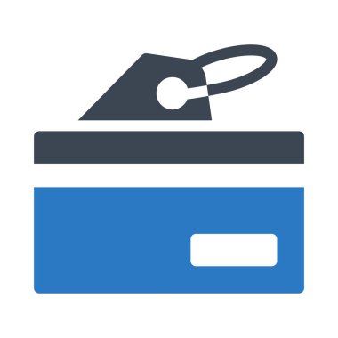 etiket glif renk vektör simgesi