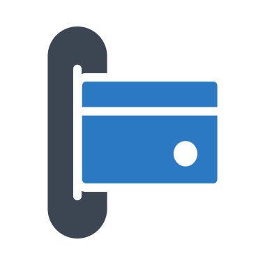 glif renk vektör simgesi ödeme