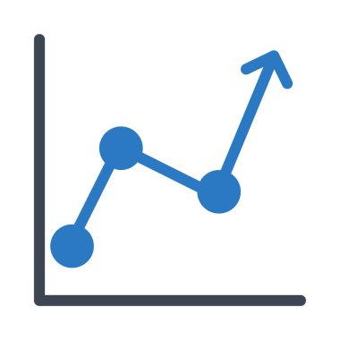 analitik glyph renk vektör simgesi