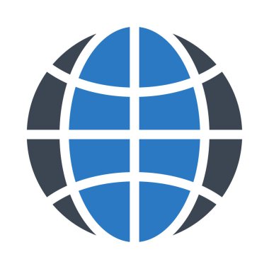 Dünya glif renk vektör simge