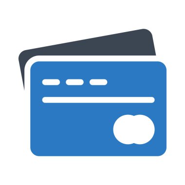 ATM kart glif renk vektör simge