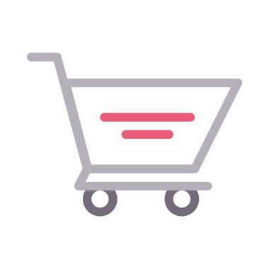 sepet ince renk çizgisi vektör simgesi