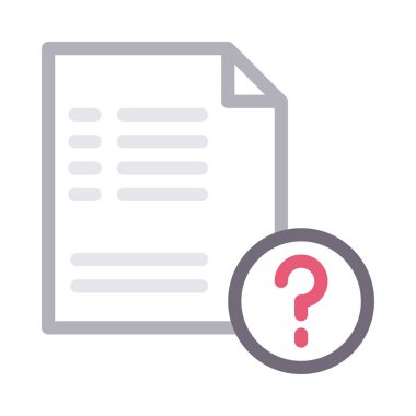 SSS dosyası ince renk çizgisi vektör simgesi