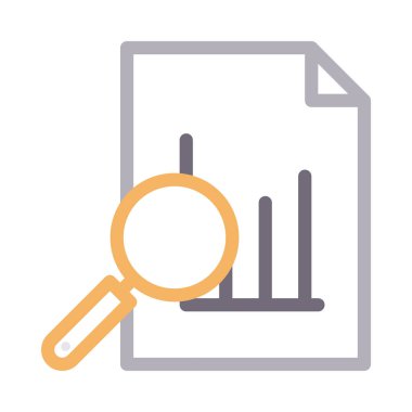 rapor ince renk çizgi vektör simgesi