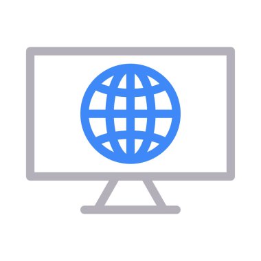 tarayıcı ince renk çizgisi vektör simgesi