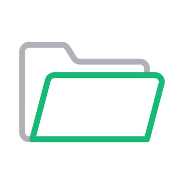 klasör ince renk çizgisi vektör simgesi