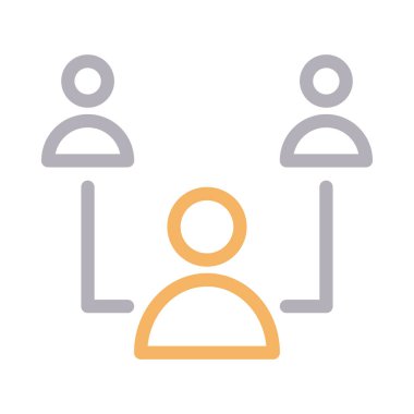 Grup ince çizgi renk simge vektör