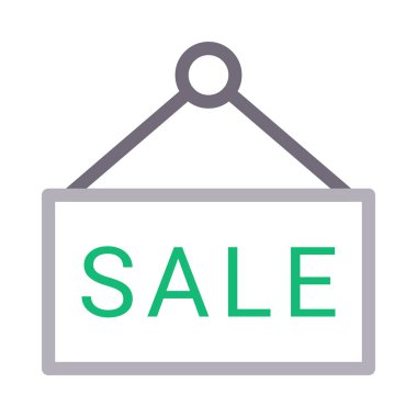 satış panosu ince renk çizgisi vektör simgesi