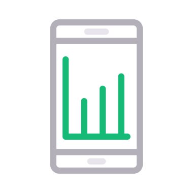 Mobil grafik çizgi renk simge vektör