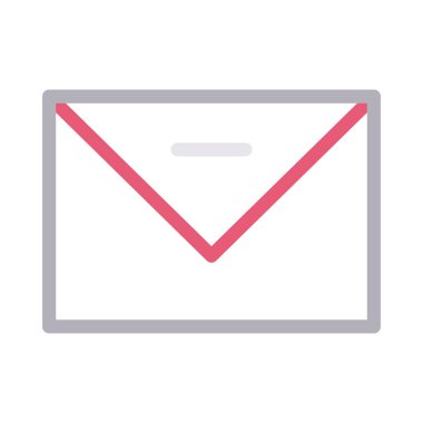 ileti ince renk çizgisi vektör simgesi