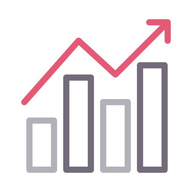 ince renk çizgisi vektör simgesini artırma