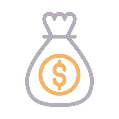 para hat çizgi renk simge vektör çanta