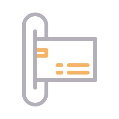 ince renk çizgisi vektör simgesi ödeme